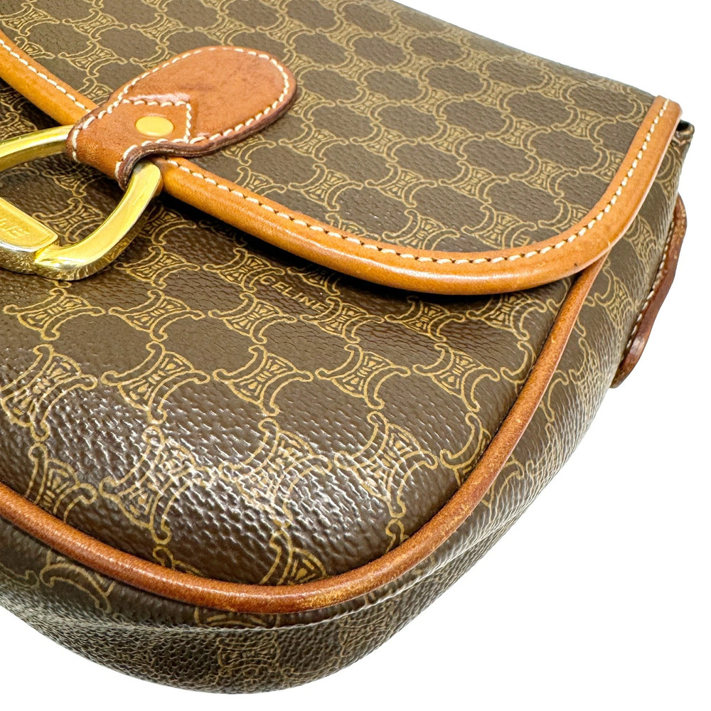 CELINE Macadam Shoulder Bag Triomphe Leather - Picture 6 of 11